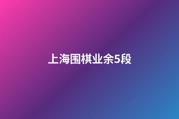 上海围棋业余5段(上海围棋业余5段考试内容)-第1张-知识-围棋铺