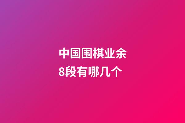 中国围棋业余8段有哪几个(围棋业余8段相当于职业几段)-第1张-知识-围棋铺