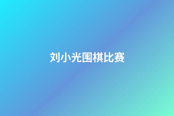 刘小光围棋比赛(刘小光围棋比赛视频讲解2019)-第1张-知识-围棋铺