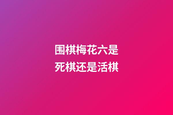 围棋梅花六是死棋还是活棋(围棋梅花六是死棋还是活棋呢)-第1张-知识-围棋铺