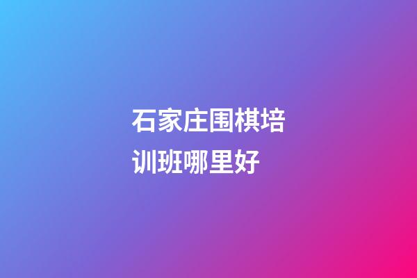 石家庄围棋培训班哪里好(石家庄桥西区围棋培训班排名)-第1张-知识-围棋铺